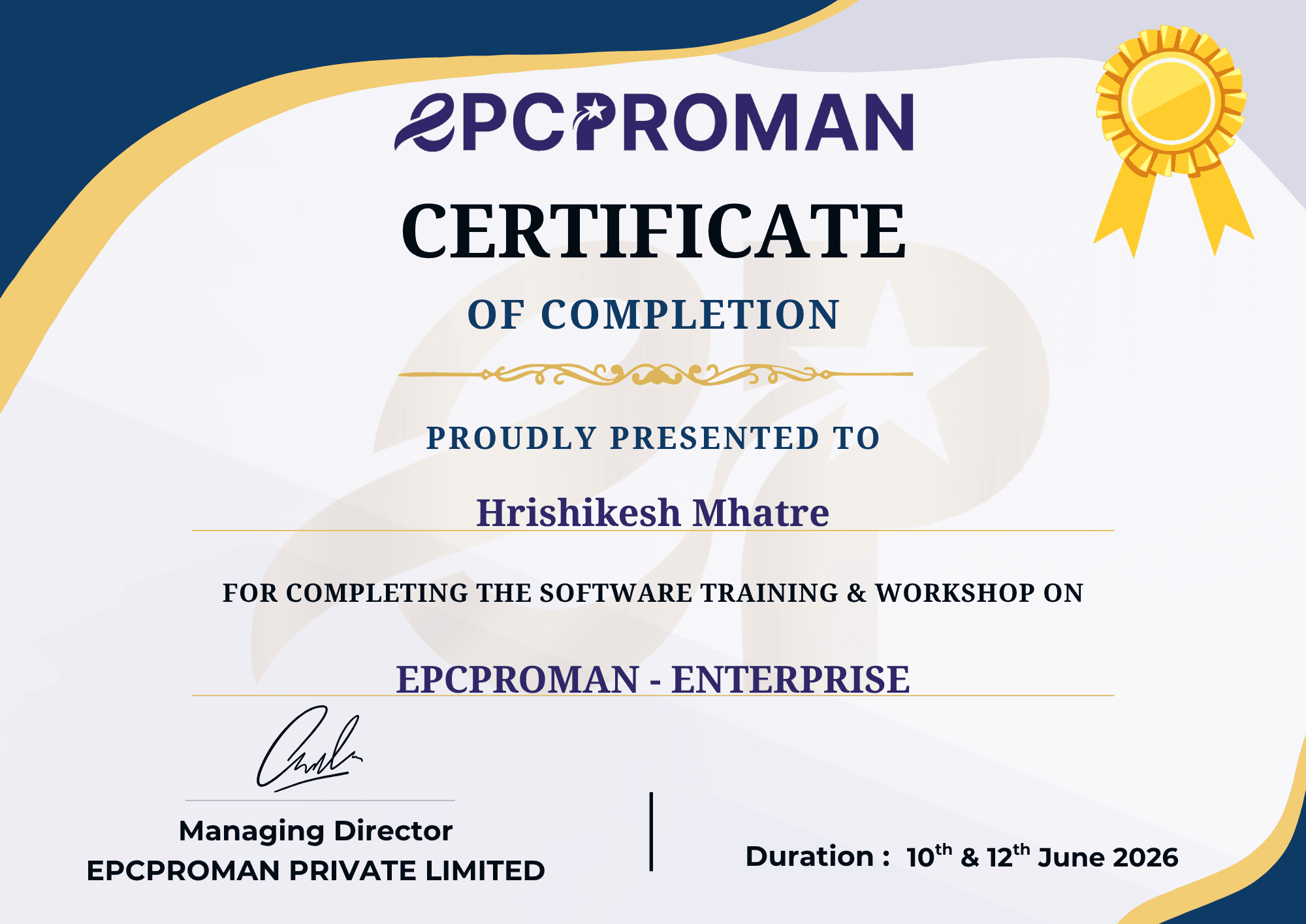 Certificate 1